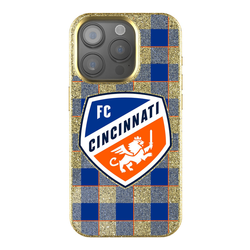 FC Cincinnati  Plaid iPhone Bling Phone Case