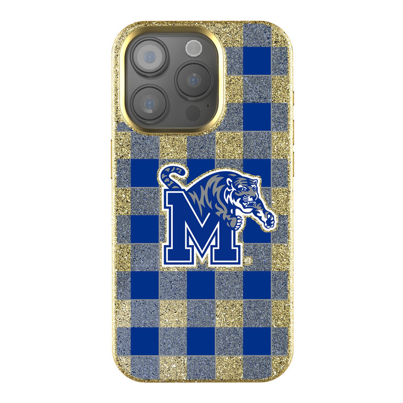 University of Memphis Tigers Plaid iPhone Bling Phone Case