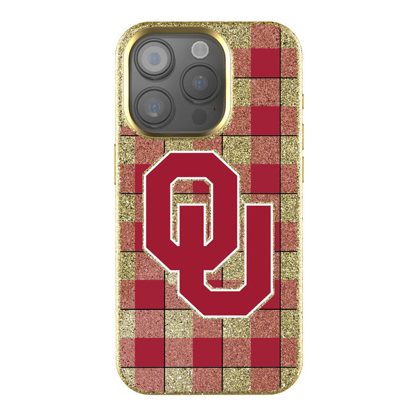 University of Oklahoma Sooners Plaid iPhone Bling Phone Case