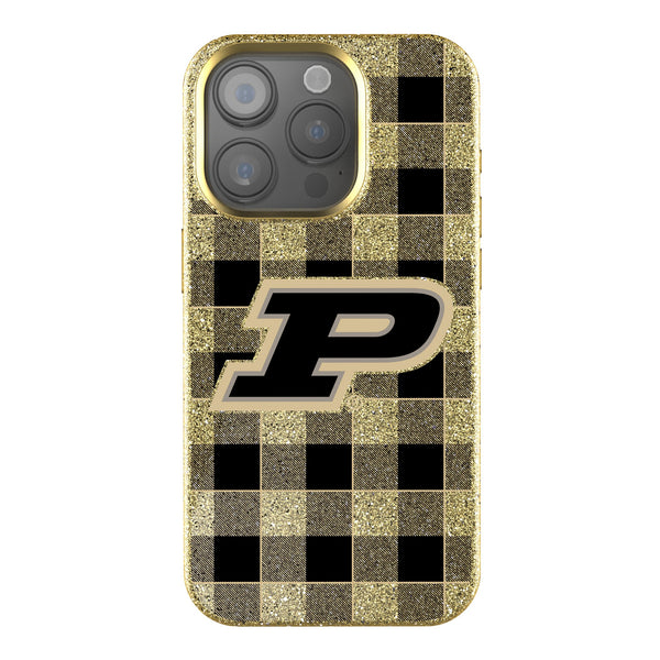 Purdue University Boilermakers Plaid iPhone Bling Phone Case