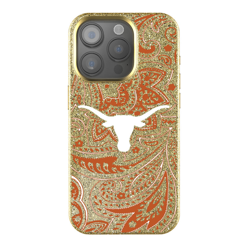 University of Texas Longhorns Paisley iPhone Bling Phone Case