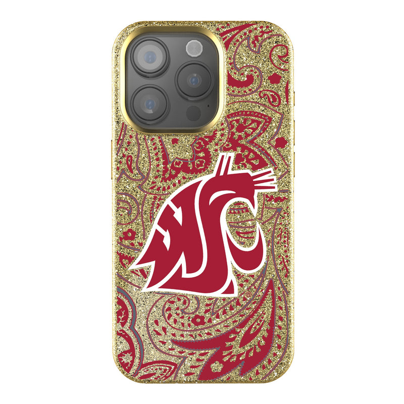 Washington State University Cougars Paisley iPhone Bling Phone Case