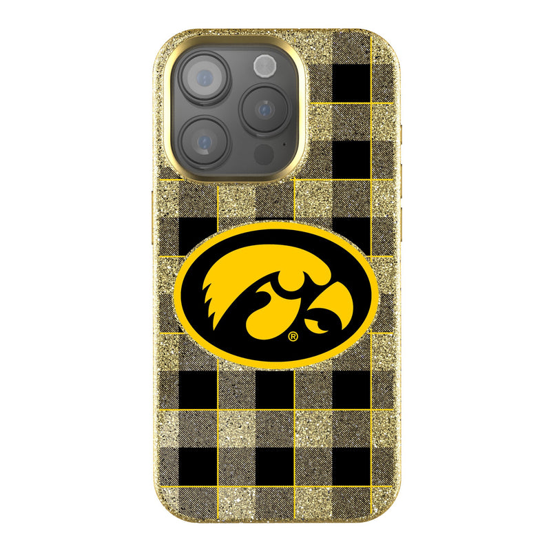 University of Iowa Hawkeyes Plaid iPhone Bling Phone Case