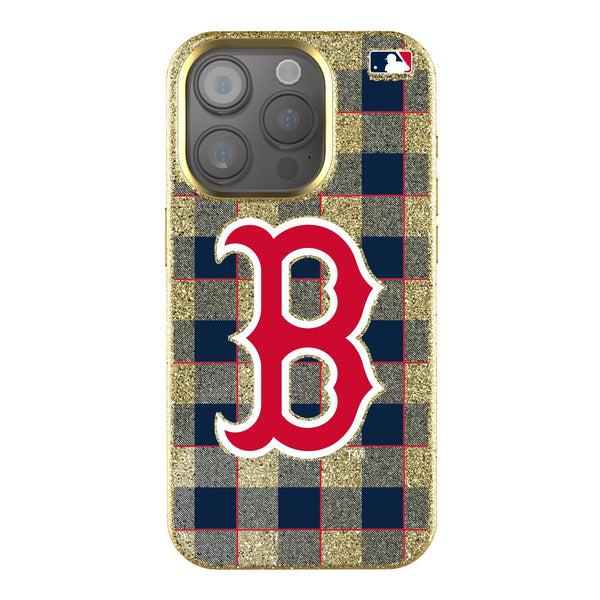 Boston Red Sox Plaid iPhone Bling Phone Case