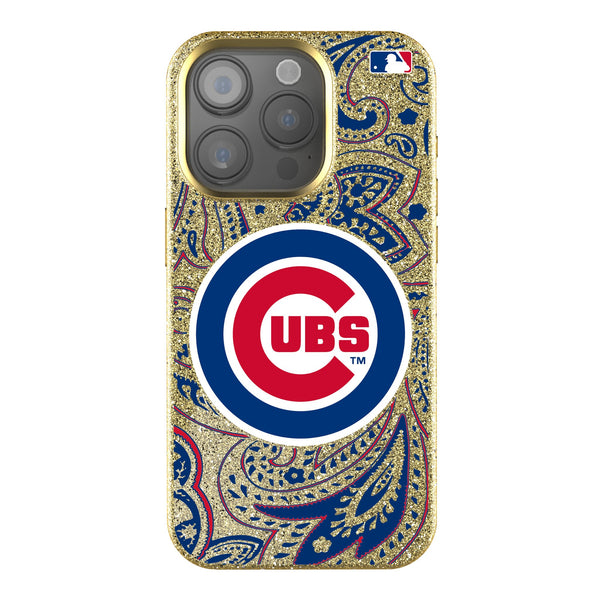 Chicago Cubs Paisley iPhone Bling Phone Case