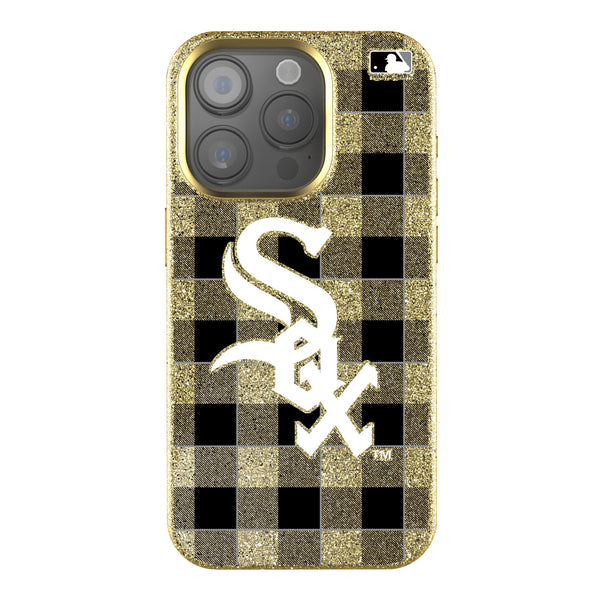 Chicago White Sox Plaid iPhone Bling Phone Case