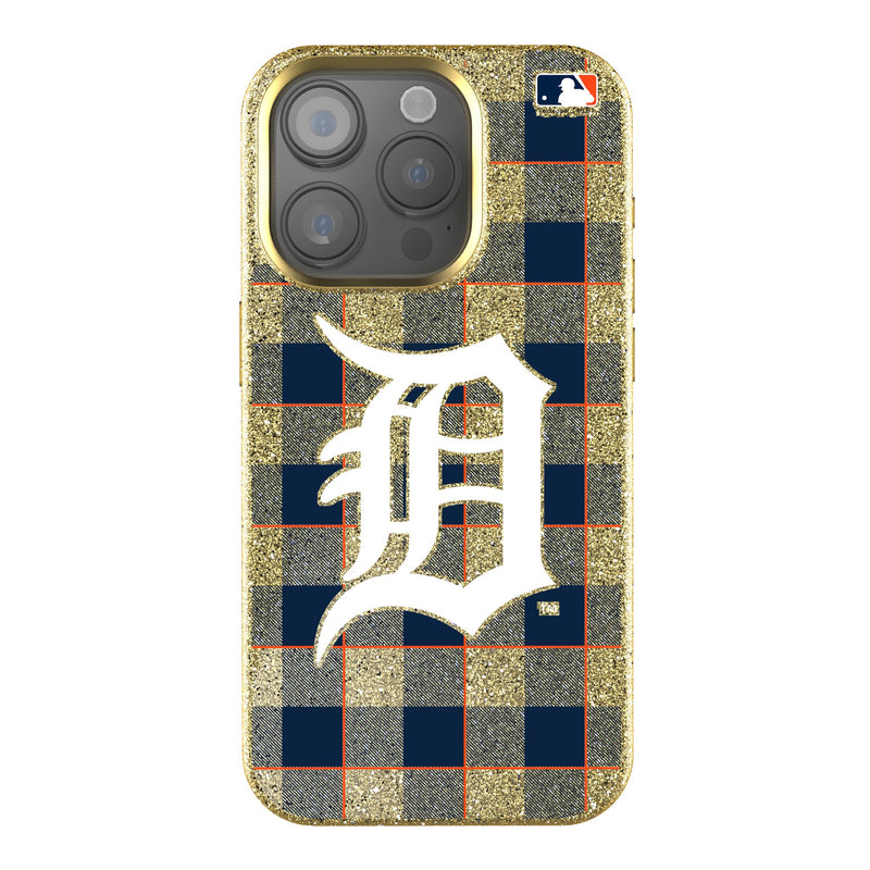 Detroit Tigers Plaid iPhone Bling Phone Case