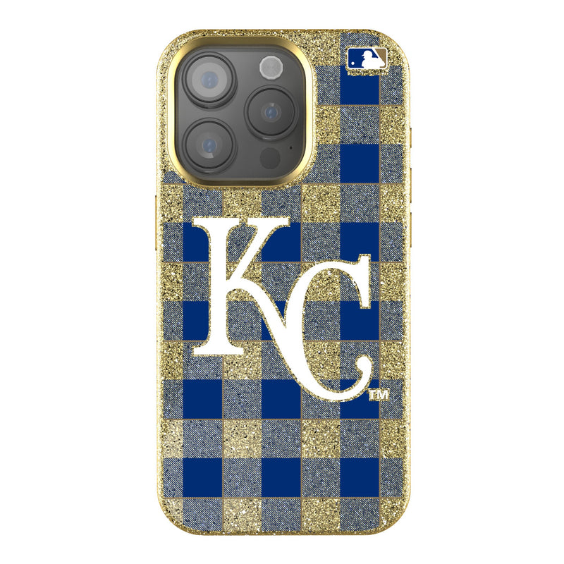 Kansas City Royals Plaid iPhone Bling Phone Case