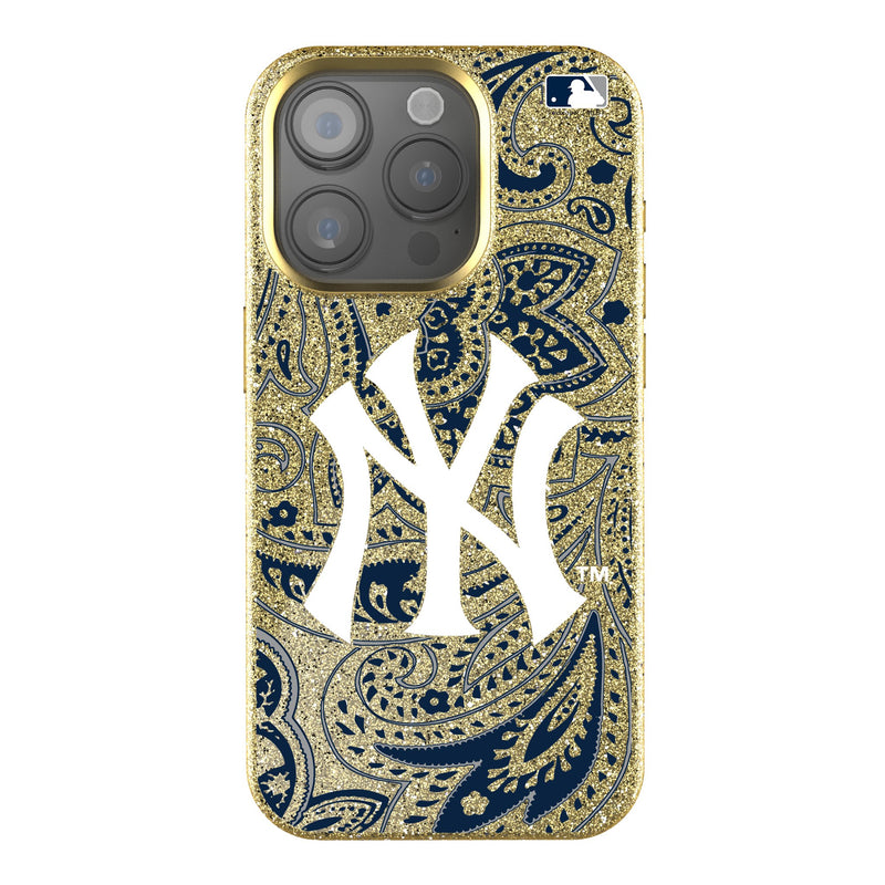 New York Yankees Paisley iPhone Bling Phone Case