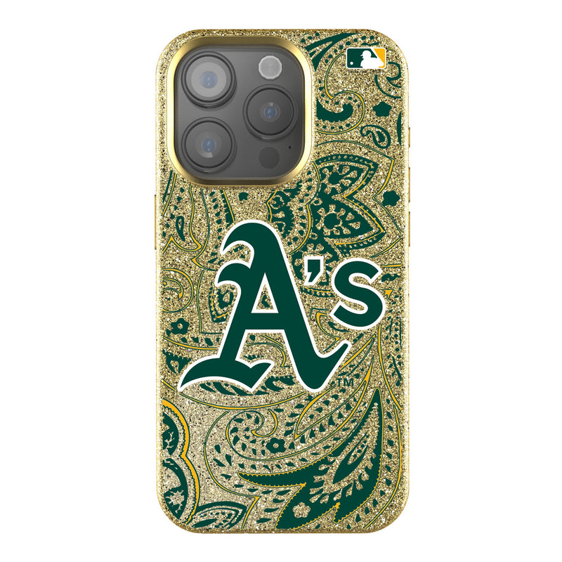 Oakland Athletics Paisley iPhone Bling Phone Case