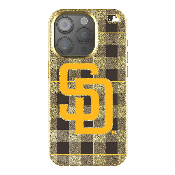 San Diego Padres Plaid iPhone Bling Phone Case