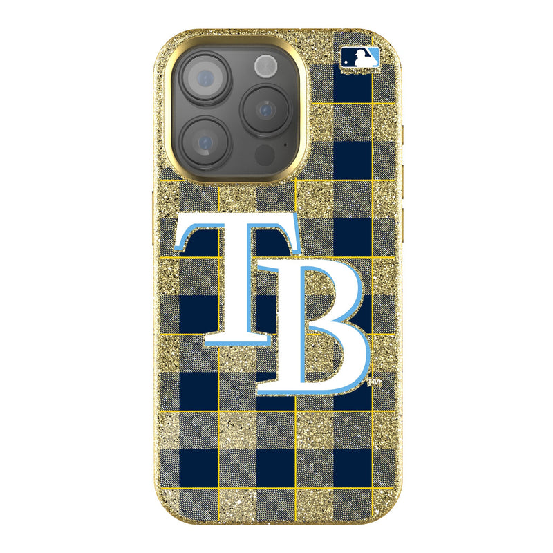 Tampa Bay Rays Plaid iPhone Bling Phone Case