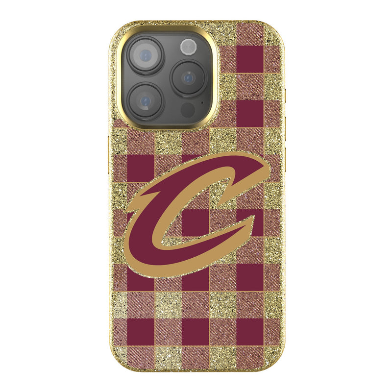 Cleveland Cavaliers Plaid iPhone Bling Phone Case