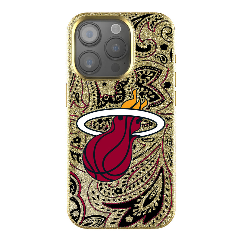 Miami Heat Paisley iPhone Bling Phone Case