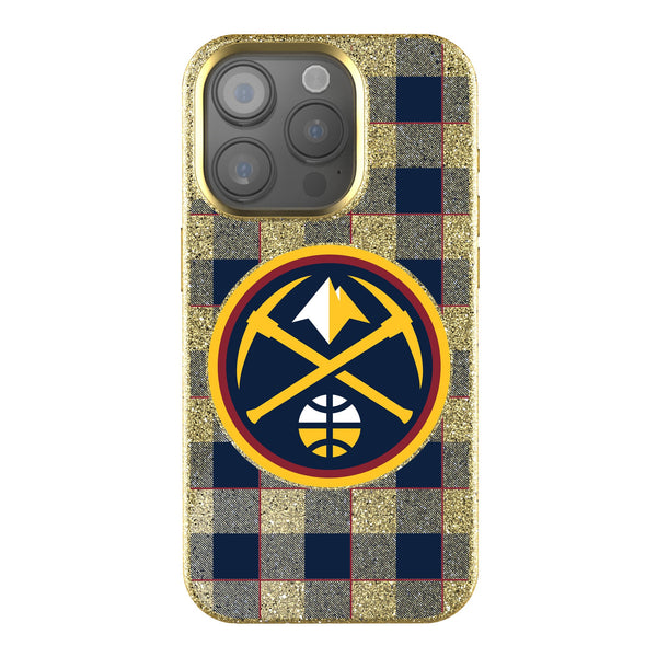 Denver Nuggets Plaid iPhone Bling Phone Case