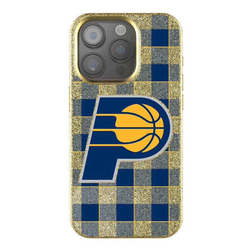 Indiana Pacers Plaid iPhone Bling Phone Case