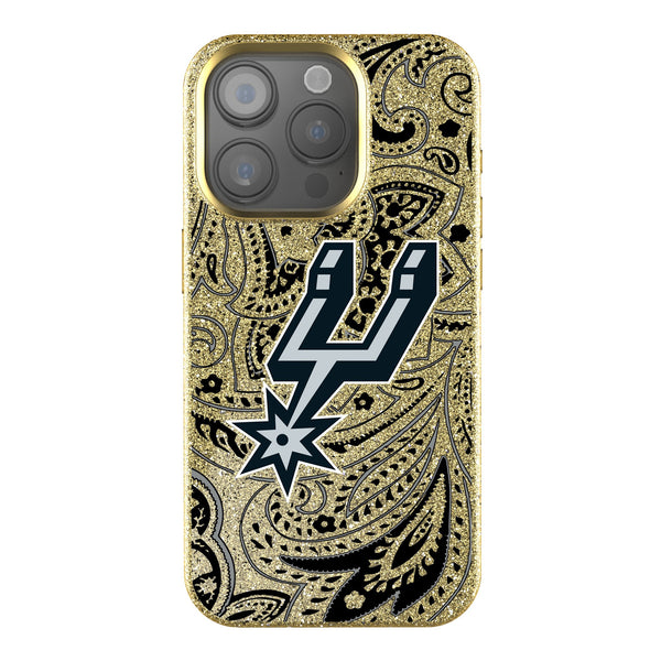 San Antonio Spurs Paisley iPhone Bling Phone Case