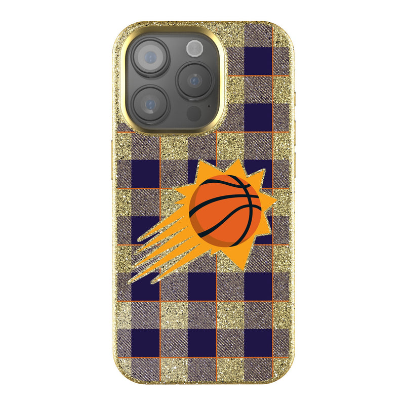 Phoenix Suns Plaid iPhone Bling Phone Case