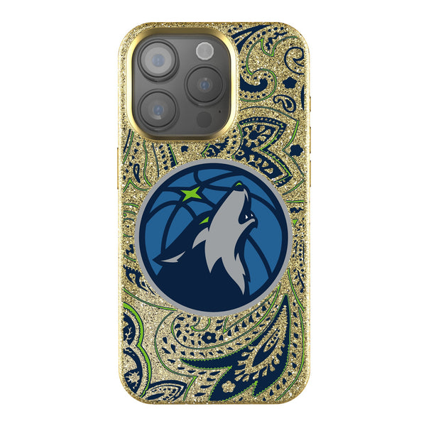 Minnesota Timberwolves Paisley iPhone Bling Phone Case