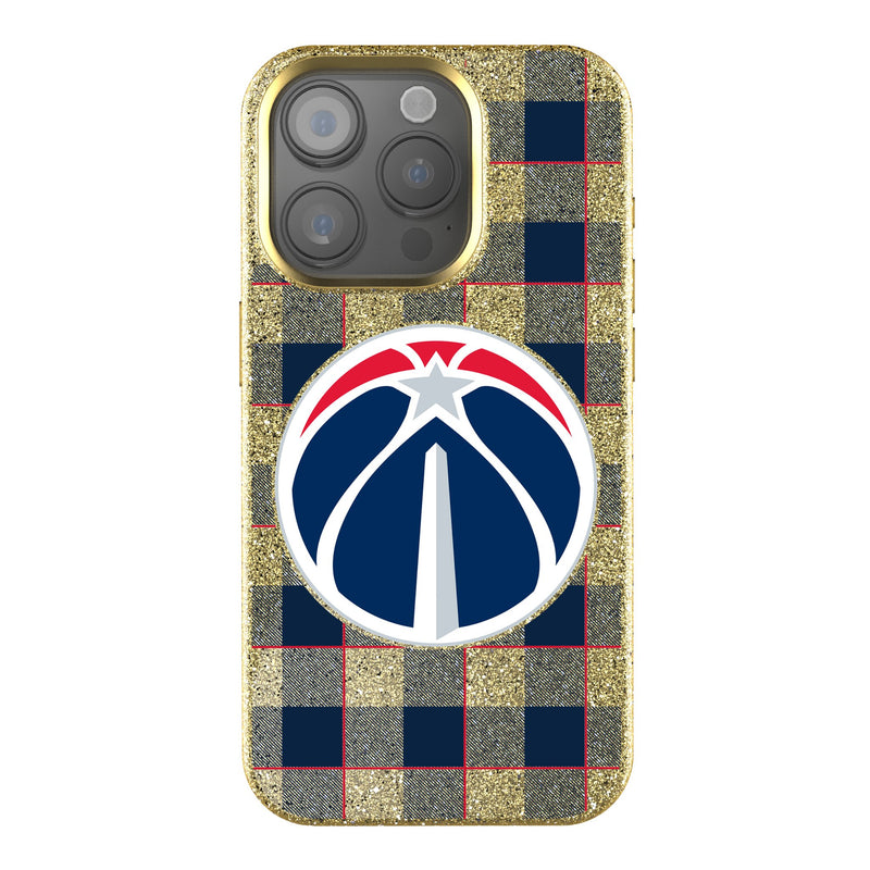 Washington Wizards Plaid iPhone Bling Phone Case