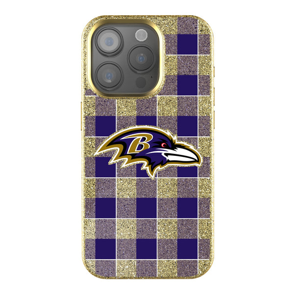 Baltimore Ravens Plaid iPhone Bling Phone Case