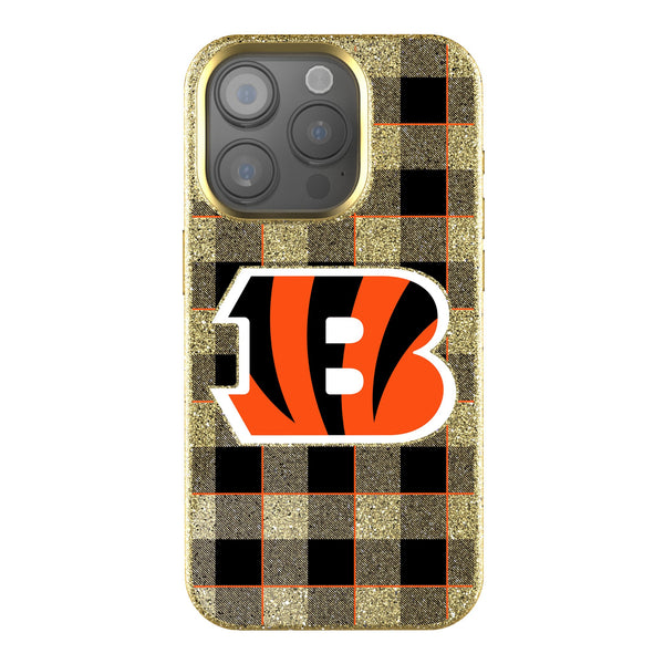 Cincinnati Bengals Plaid iPhone Bling Phone Case