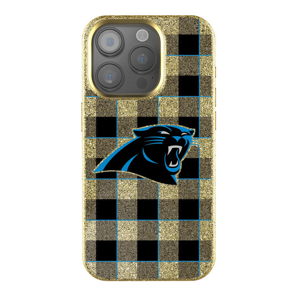 Carolina Panthers Plaid iPhone Bling Phone Case