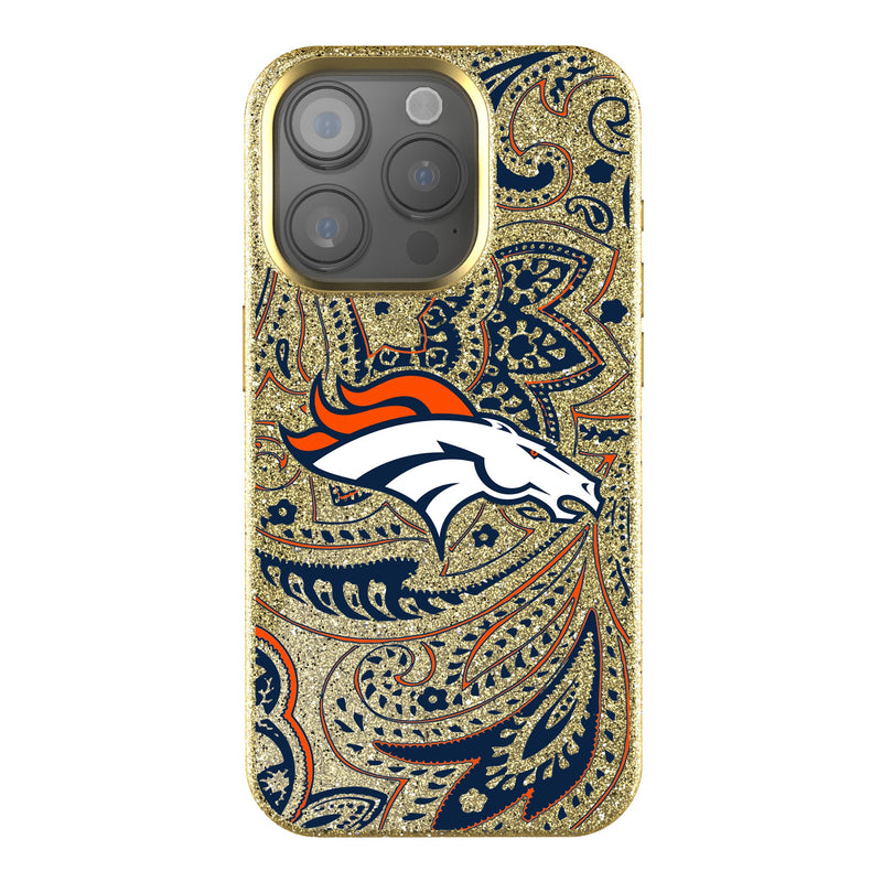 Denver Broncos Paisley iPhone Bling Phone Case