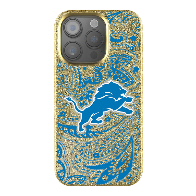 Detroit Lions Paisley iPhone Bling Phone Case