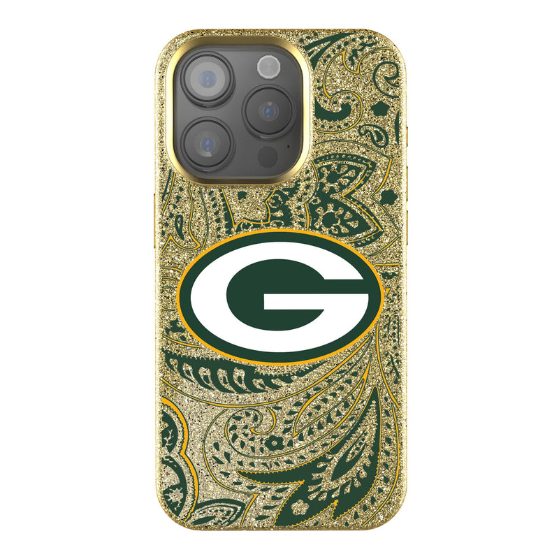 Green Bay Packers Paisley iPhone Bling Phone Case