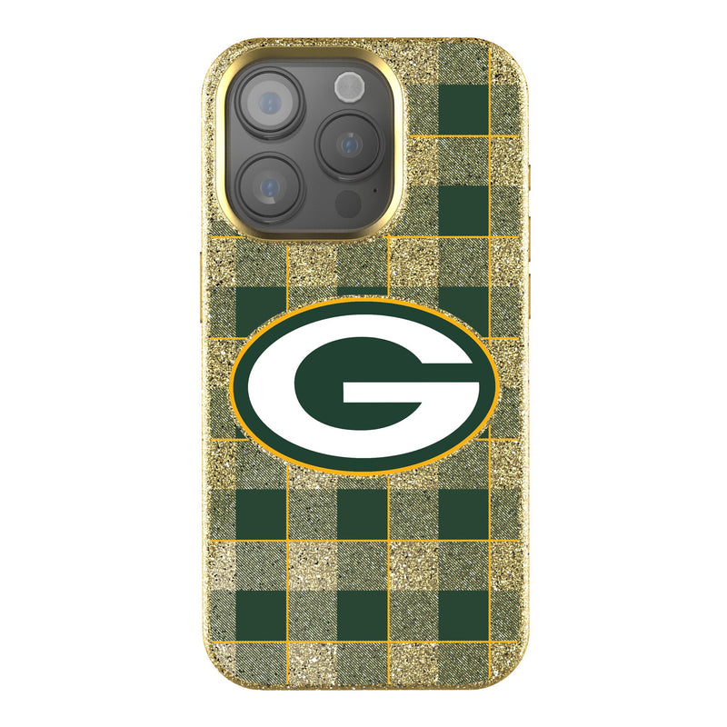 Green Bay Packers Plaid iPhone Bling Phone Case