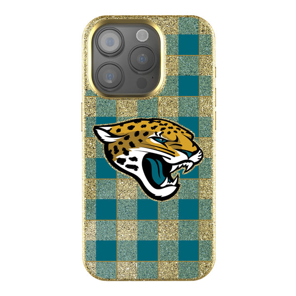 Jacksonville Jaguars Plaid iPhone Bling Phone Case