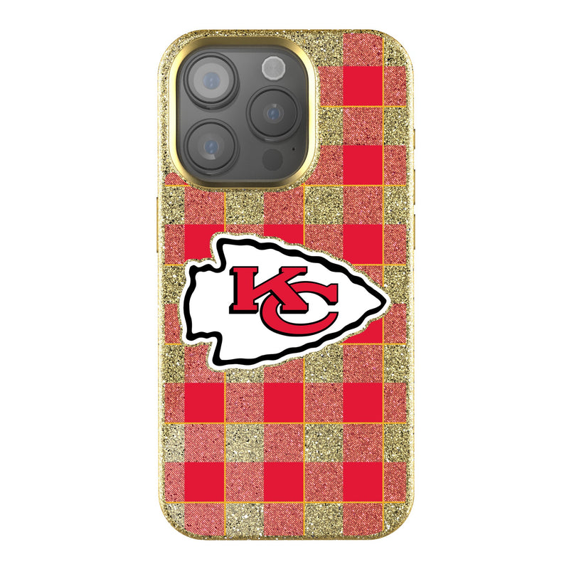 Kansas City Chiefs Plaid iPhone Bling Phone Case