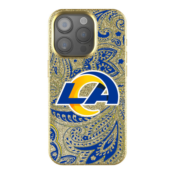 Los Angeles Rams Paisley iPhone Bling Phone Case