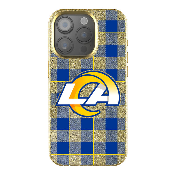 Los Angeles Rams Plaid iPhone Bling Phone Case