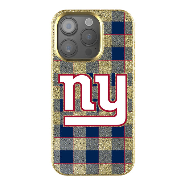 New York Giants Plaid iPhone Bling Phone Case