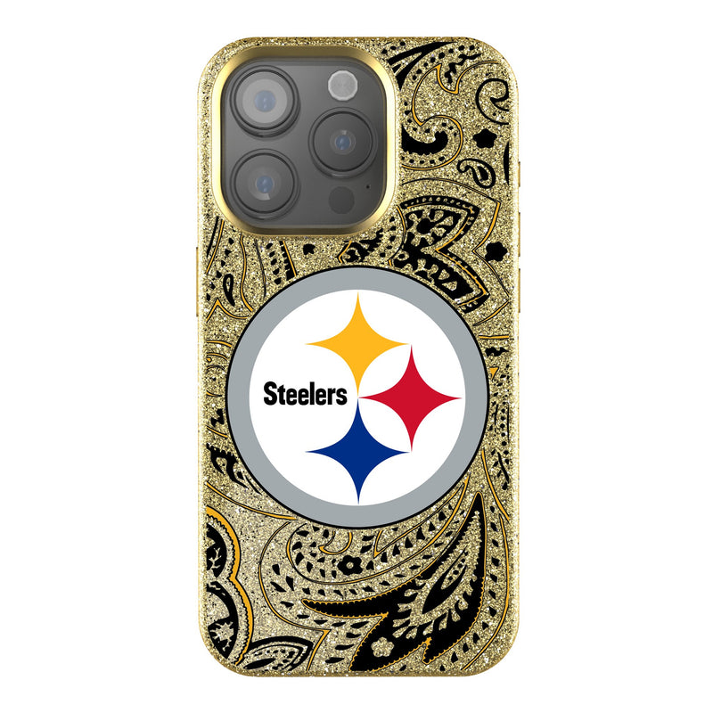 Pittsburgh Steelers Paisley iPhone Bling Phone Case