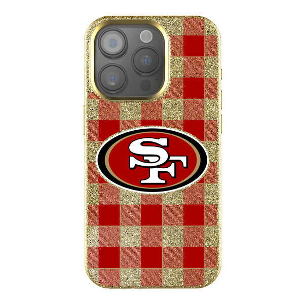 San Francisco 49ers Plaid iPhone Bling Phone Case