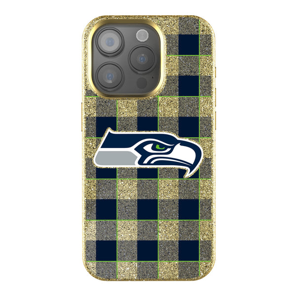 Seattle Seahawks Plaid iPhone Bling Phone Case