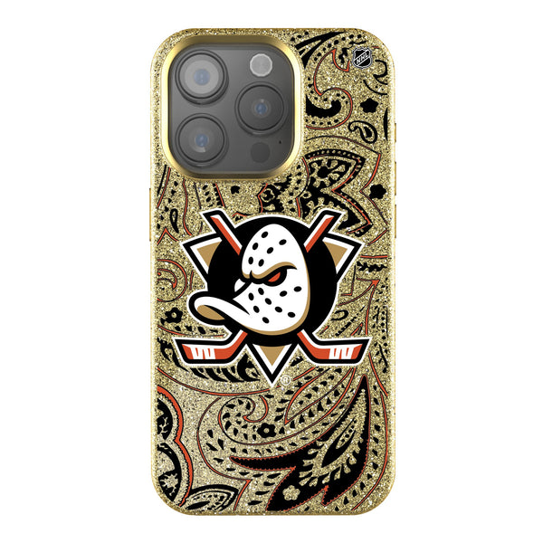 Anaheim Ducks Paisley iPhone Bling Phone Case