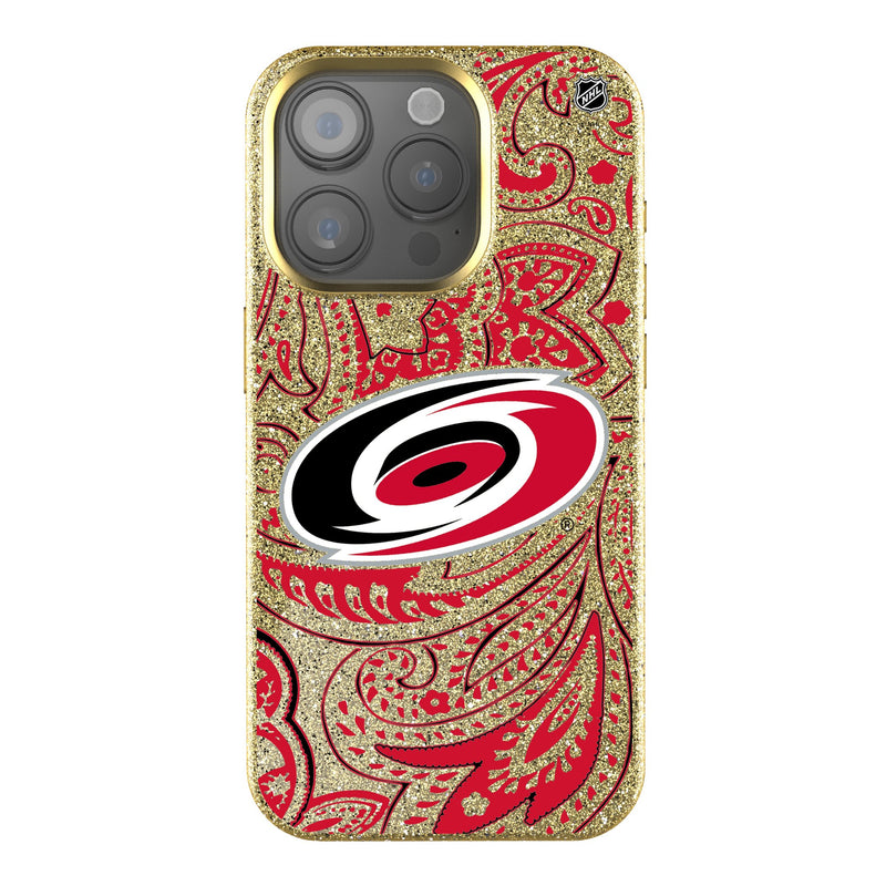 Carolina Hurricanes Paisley iPhone Bling Phone Case