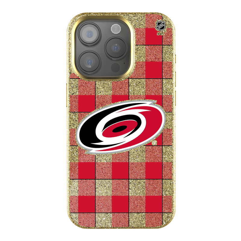 Carolina Hurricanes Plaid iPhone Bling Phone Case