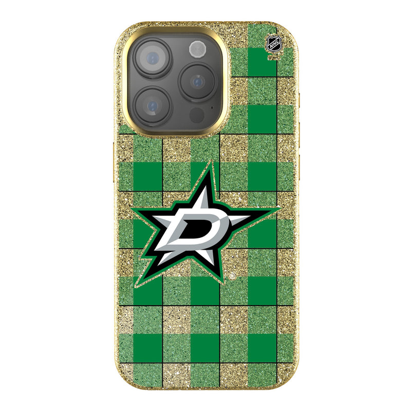 Dallas Stars Plaid iPhone Bling Phone Case