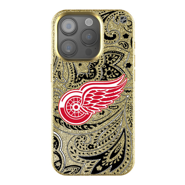 Detroit Red Wings Paisley iPhone Bling Phone Case