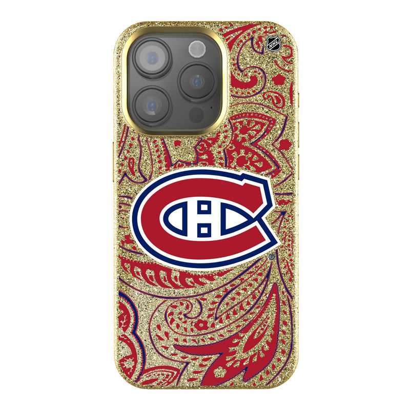 Montreal Canadiens Paisley iPhone Bling Phone Case