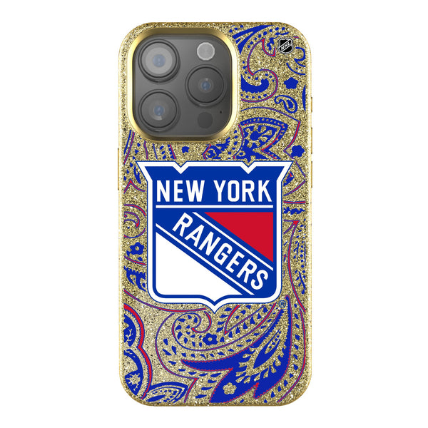 New York Rangers Paisley iPhone Bling Phone Case