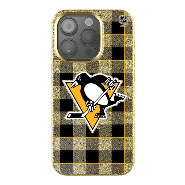 Pittsburgh Penguins Plaid iPhone Bling Phone Case