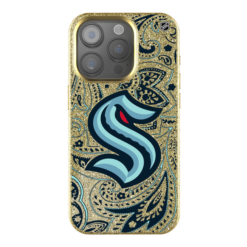 Seattle Kraken Paisley iPhone Bling Phone Case