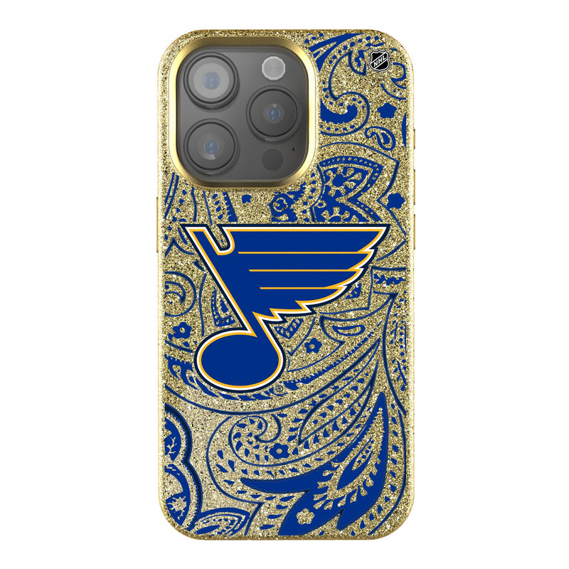 St. Louis Blues Paisley iPhone Bling Phone Case