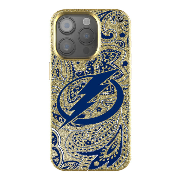 Tampa Bay Lightning Paisley iPhone Bling Phone Case